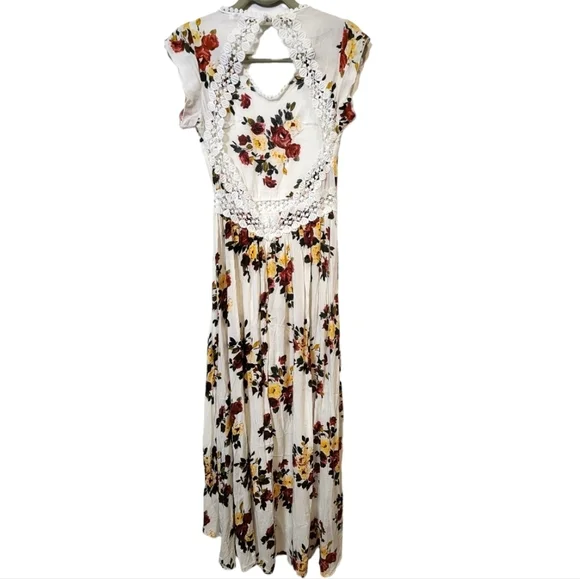 Women Floral Evening Party Summer Beach Casual Maxi Dress, Size Small - Picture 9 of 13